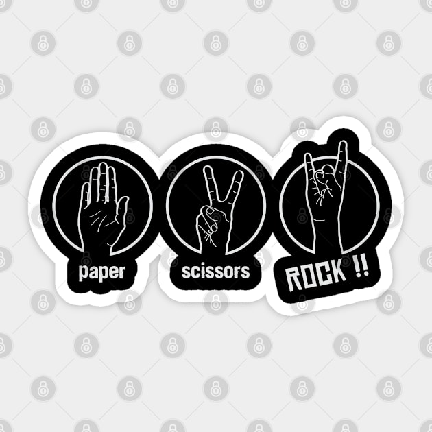 Paper Scissors Rock Sticker by DarkChoocoolat